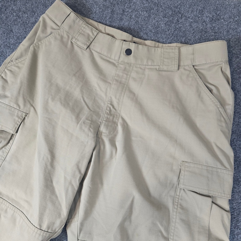 5.11 Tactical Cargo Pants Outdoor Work Hiking Khaki Drawstring Hem XL‎